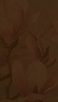 Vintage flower illustration iPhone wallpaper, brown background