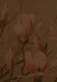 Vintage flower illustration background, brown design