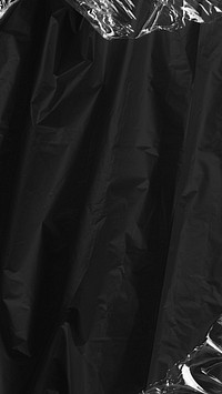 Black fabric texture iPhone wallpaper, plastic wrap border