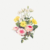 Vintage flower bouquet psd