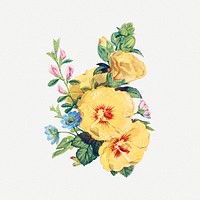 Vintage flower bouquet psd