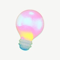 Aesthetic light bulb illustration psd