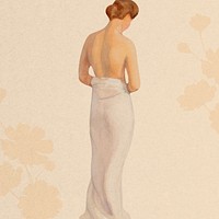 Vintage woman illustration background