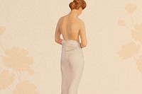 Vintage woman illustration background