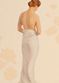 Vintage woman illustration background