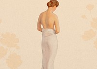 Vintage woman illustration background