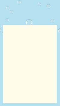 Blue bubble frame iPhone wallpaper, beige design