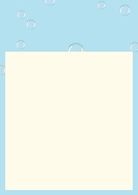 Blue bubble frame background, beige design