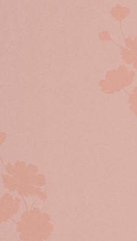 Pink textured iPhone wallpaper, flower shadow border