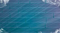 Blue brick wall desktop wallpaper, plastic wrap texture