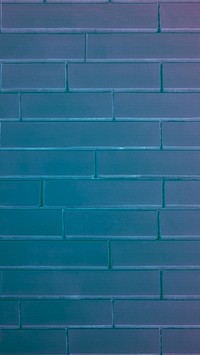 Blue brick wall iPhone wallpaper, plastic wrap texture