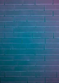 Blue brick wall background, plastic wrap texture