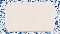 Blue flower frame background