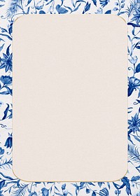 Blue flower frame background