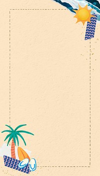 Tropical Summer frame iPhone wallpaper