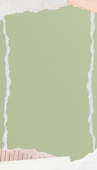 Green textured iPhone wallpaper, ripped paper border