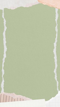 Green textured iPhone wallpaper, ripped paper border