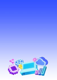 3D cloud background background, blue gradient design