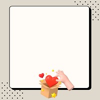 Speech bubble frame background, love message illustration