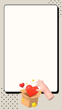 Speech bubble frame iPhone wallpaper, love message illustration