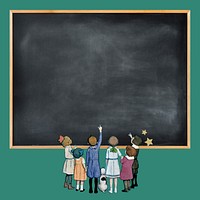 School chalkboard frame background