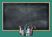 School chalkboard frame background