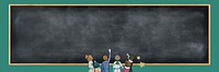 School chalkboard frame background