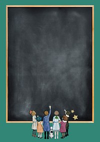 School chalkboard frame background