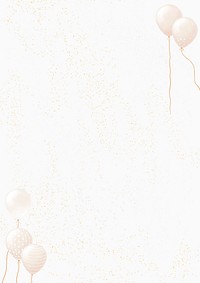 Beige party balloons background