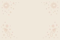 Beige celestial frame background