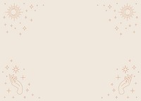 Beige celestial frame background