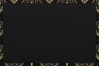 Vintage gatsby frame background, dark brown design