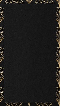 Vintage gatsby frame iPhone wallpaper, dark brown design