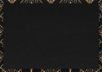 Vintage gatsby frame background, dark brown design