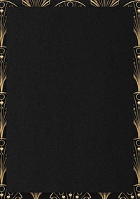 Vintage gatsby frame background, dark brown design