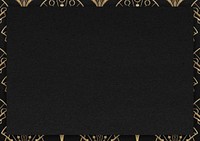 Vintage gatsby frame background, dark brown design