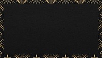 Vintage gatsby frame background, dark brown design