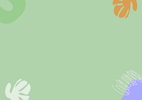 Aesthetic green background, botanical border