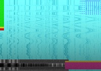 Abstract VHS glitch background, blue design