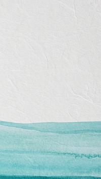 Off-white paper textured iPhone wallpaper, blue watercolor border