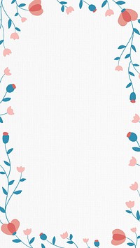 Aesthetic flower frame iPhone wallpaper