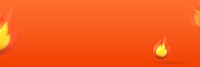 Flame emoticon orange background