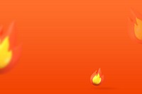 Flame emoticon orange background