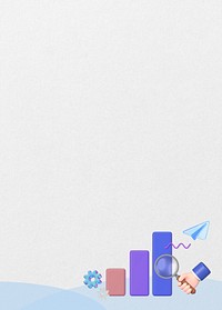 Business analytics background, bar charts border