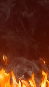 Flame and smoke iPhone wallpaper, brown design