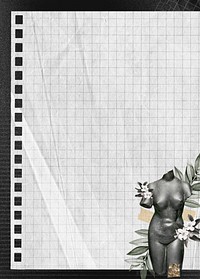 Nude woman's torso sculpture background