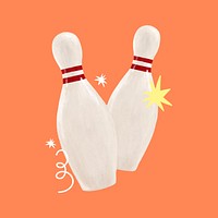 Bowling pins, entertainment illustration