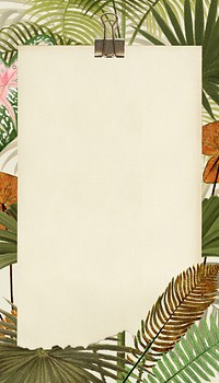 Tropical jungle frame  iPhone wallpaper, palm leaf design