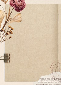 Autumn aesthetic background, vintage paper design