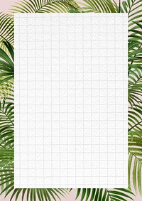 Tropical palm leaf frame, Summer aesthetic